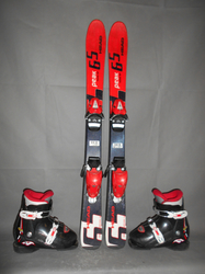 Detské lyže HEAD PEAK 65 97cm + Lyžiarky 20,5cm, SUPER STAV