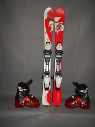 Detské lyže HEAD DIDIER CUCHE 97cm + Lyžiarky 19,5cm, SUPER STAV