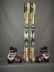 Dětské carvingové lyže ELAN RC RACE 120cm+BOTY 24,5cm, VÝBORNÝ STAV