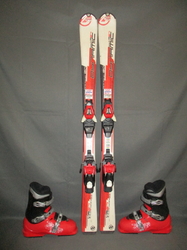 Juniorské lyže DYNAMIC VR 27 120cm + Lyžiarky 24,5cm, VÝBORNÝ STAV