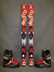 Detské lyže ATOMIC REDSTER XT 100cm + Lyžiarky 21,5cm, SUPER STAV