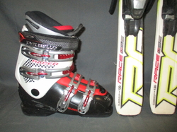 Juniorské lyže FISCHER RC RACE 120cm + Lyžiarky 24,5cm, VÝBORNÝ STAV