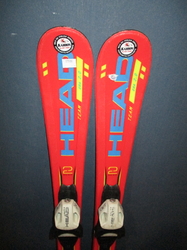 Detské lyže HEAD SUPERSHAPE 97cm + Lyžiarky 21cm, VÝBORNÝ STAV