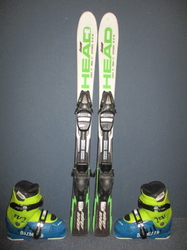 Detské lyže HEAD SUPERSHAPE 97cm + Lyžiarky 21,5cm, VÝBORNÝ STAV