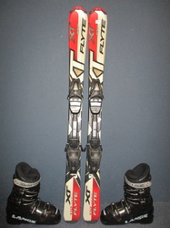 Detské lyže TECNO PRO FLYTE 110cm + Lyžiarky 23,5cm, VÝBORNÝ STAV
