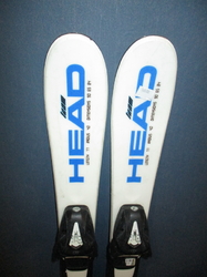 Detské lyže HEAD SUPERSHAPE 77cm + Lyžiarky 17,5cm, SUPER STAV
