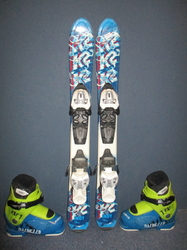 Detské lyže K2 INDY 76cm + Lyžiarky 17,5cm, VÝBORNÝ STAV