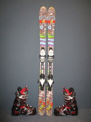 Juniorské lyže HEAD MOJO 137cm + Lyžiarky 27cm, SUPER STAV