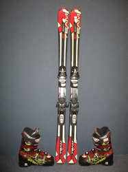 Juniorské lyže TECNO PRO XT TEAM 140cm + Lyžiarky 27cm, VÝBORNÝ STAV