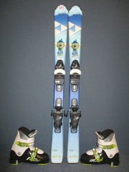 Detské lyže FISCHER EUROMAUS ED 110cm + Lyžiarky 22,5cm, SUPER STAV