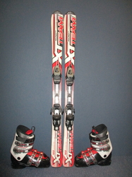 Juniorské lyže TECNO XT TEAM 120cm + Lyžiarky 24,5cm, VÝBORNÝ STAV