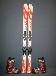 Juniorské lyže DYNAMIC VR 07 150cm + Lyžiarky 27cm, VÝBORNÝ STAV