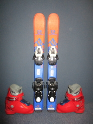 Detské lyže SALOMON QST MAX Jr 70cm + Lyžiarky 15,5cm, SUPER STAV
