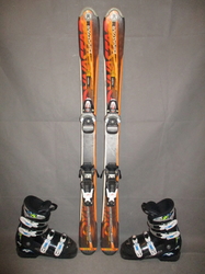 Detské lyže DYNASTAR CROSS TEAM 110cm + Lyžiarky 23,5cm, VÝBORNÝ STAV