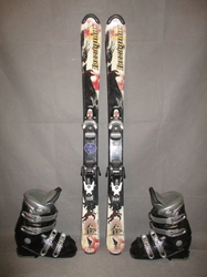 Detské lyže ROSSIGNOL BANDIT 110cm + Lyžiarky 23cm, VÝBORNÝ STAV