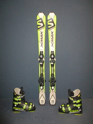 Juniorské lyže SALOMON X-MAX Jr 120cm + Lyžiarky 24,5cm, SUPER STAV