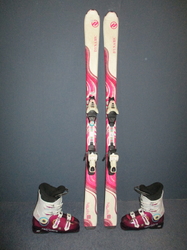 Juniorské lyže DYNAMIC LIGHT ELVE 150cm + Lyžiarky 26cm, SUPER STAV