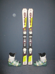 Juniorské lyže HEAD SUPERSHAPE 117cm + Lyžiarky 24cm VÝBORNÝ STAV