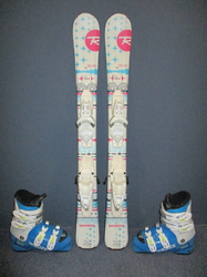 Detské lyže ROSSIGNOL TERRAIN 92cm + Lyžiarky 20,5cm, VÝBORNÝ STAV