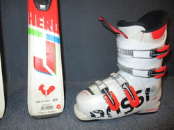 Juniorské lyže ROSSIGNOL HERO 120cm + Lyžiarky 23,5cm, VÝBORNÝ STAV