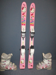 Detské lyže HEAD HELLO KITTY 107cm + Lyžiarky 21,5cm, SUPER STAV