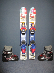 Detské lyže ROSSIGNOL ROBOT 67cm + Lyžiarky 16cm, VÝBORNÝ STAV