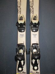 Detské lyže SALOMON 24HRS 90cm + Lyžiarky 19,5cm, VÝBORNÝ STAV