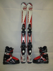 Detské lyže DYNAMIC VR 07 100cm + Lyžiarky 21,5cm, SUPER STAV
