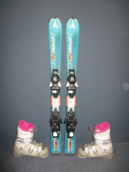 Detské lyže ATOMIC VANTAGE X 100cm + Lyžiarky 21,5cm, SUPER STAV