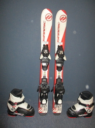 Detské lyže DYNAMIC VR 07 80cm + Lyžiarky 16,5cm, SUPER STAV