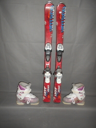 Detské lyže NORDICA HOTROD 110cm + Lyžiarky 22cm, VÝBORNÝ STAV
