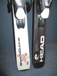 Juniorské lyže HEAD SPARTA CUCHE 137cm, VÝBORNÝ STAV