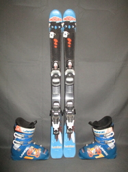 Detské lyže WEDZE ONEBREAKER 104cm + Lyžiarky 21,5cm, VÝBORNÝ STAV