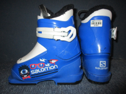 Detské lyžiarky SALOMON TEAM 1 stielka 16cm, SUPER STAV
