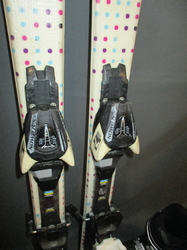 Juniorské lyže SALOMON CANDY 120cm + Lyžiarky 24,5cm, VÝBORNÝ STAV