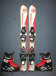 Detské lyže DYNAMIC VR 07 80cm + Lyžiarky 16,5cm, SUPER STAV