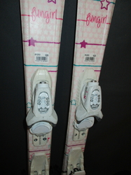 Juniorské lyže ROSSIGNOL FUN GIRL 120cm + Lyžiarky 24,5cm, VÝBORNÝ STAV