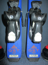 Detské lyže SALOMON QST MAX Jr 80cm + Lyžiarky 16,5cm, SUPER STAV
