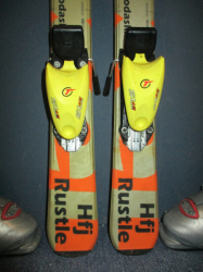Detské lyže MAXEL HFJ RUSTLE 90cm + Lyžiarky 19,5cm, VÝBORNÝ STAV