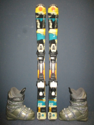 Detské lyže TECNO PRO PULSE 66 TEAM 110cm + Lyžiarky 23cm, VÝBORNÝ STAV