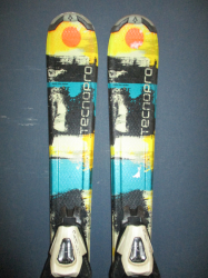 Detské lyže TECNO PRO PULSE 66 TEAM 110cm + Lyžiarky 23cm, VÝBORNÝ STAV