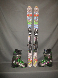 Juniorské lyže HEAD MOJO 117cm + Lyžiarky 24,5cm, VÝBORNÝ STAV