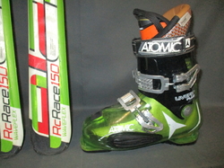 Juniorské lyže ELAN RC RACE 150cm + Lyžiarky 28,5cm, VÝBORNÝ STAV