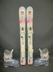 Detské lyže VÖLKL CHICA 80cm + Lyžiarky 18,5cm, SUPER STAV