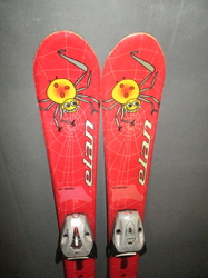 Detské lyže ELAN SPIDY 90cm + Lyžiarky 19,5cm, VÝBORNÝ STAV