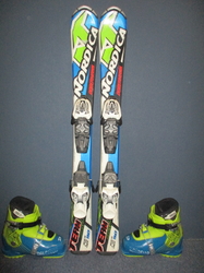 Detské lyže NORDICA TEAM RACE 90cm + Lyžiarky 19,5cm, SUPER STAV