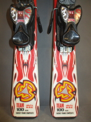 Dětské carvingové lyže NORDICA TEAM 100cm+BOTY 20,5cm, SUPER STAV