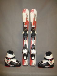 Detské lyže DYNAMIC VR 27 80cm + Lyžiarky 17,5cm, SUPER STAV