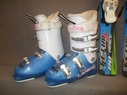 Dětské carvingové lyže NORDICA TEAM RACE 110cm+BOTY 23,5cm, SUPER STAV
