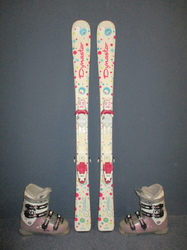 Juniorské lyže DYNASTAR STARLETT 120cm + Lyžiarky 23,5cm, VÝBORNÝ STAV